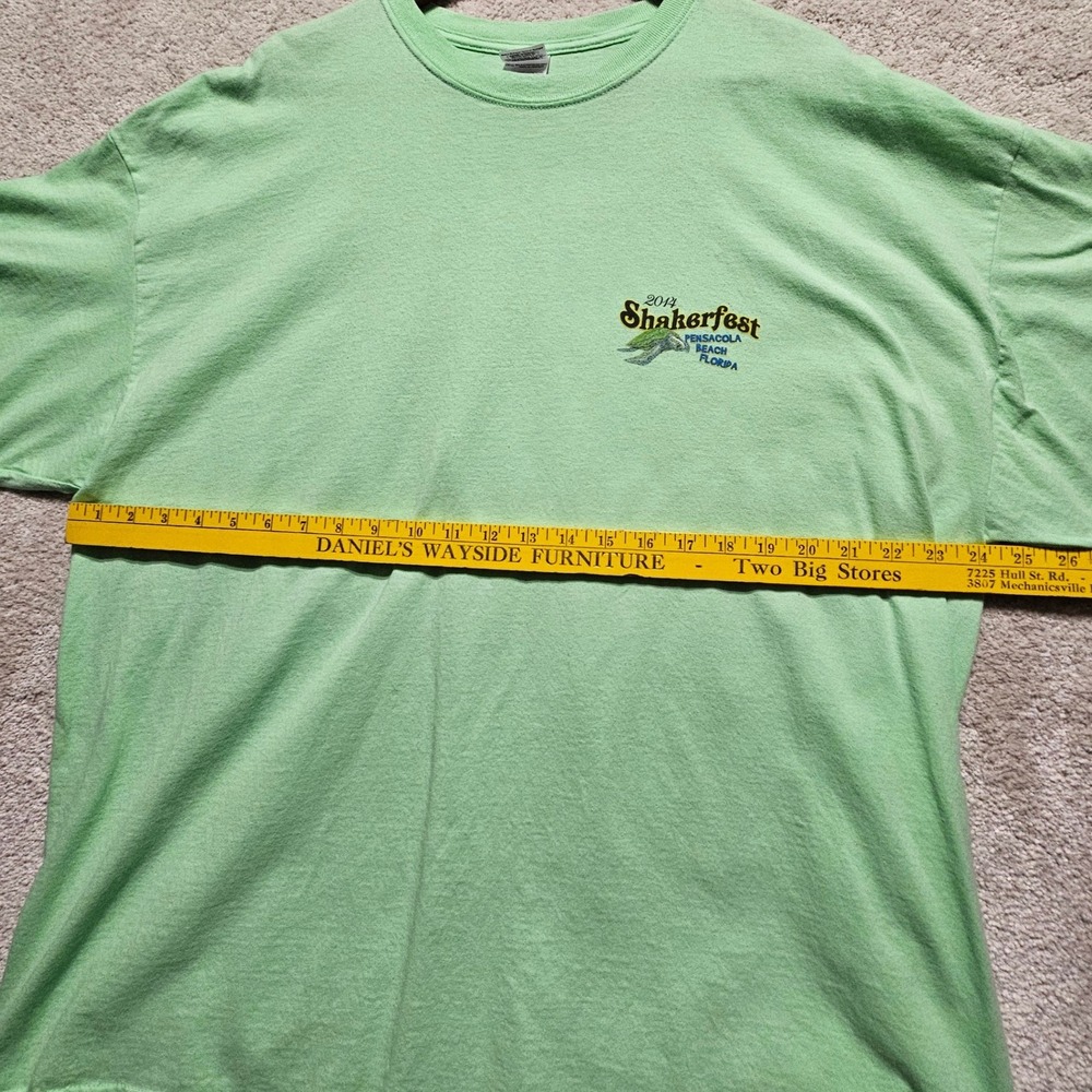 2014 Shakerfest Pensacola Beach Florida T Shirt Men's 2XL Green Gildan Cotton - Picture 8 of 8